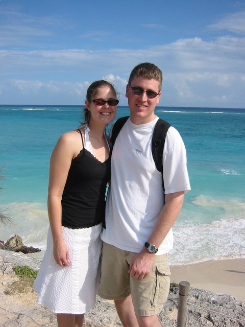 Scott and Jess above the beach